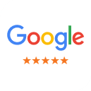 Google logo with five-star rating for Prosper Smile Studio dental practice
