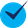 Blue checkmark icon on white background, indicating approval or completion of dental services.