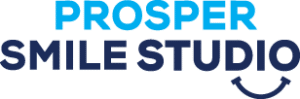 Prosper Smile Studio logo with blue text and smiling mouth icon, dental practice branding.